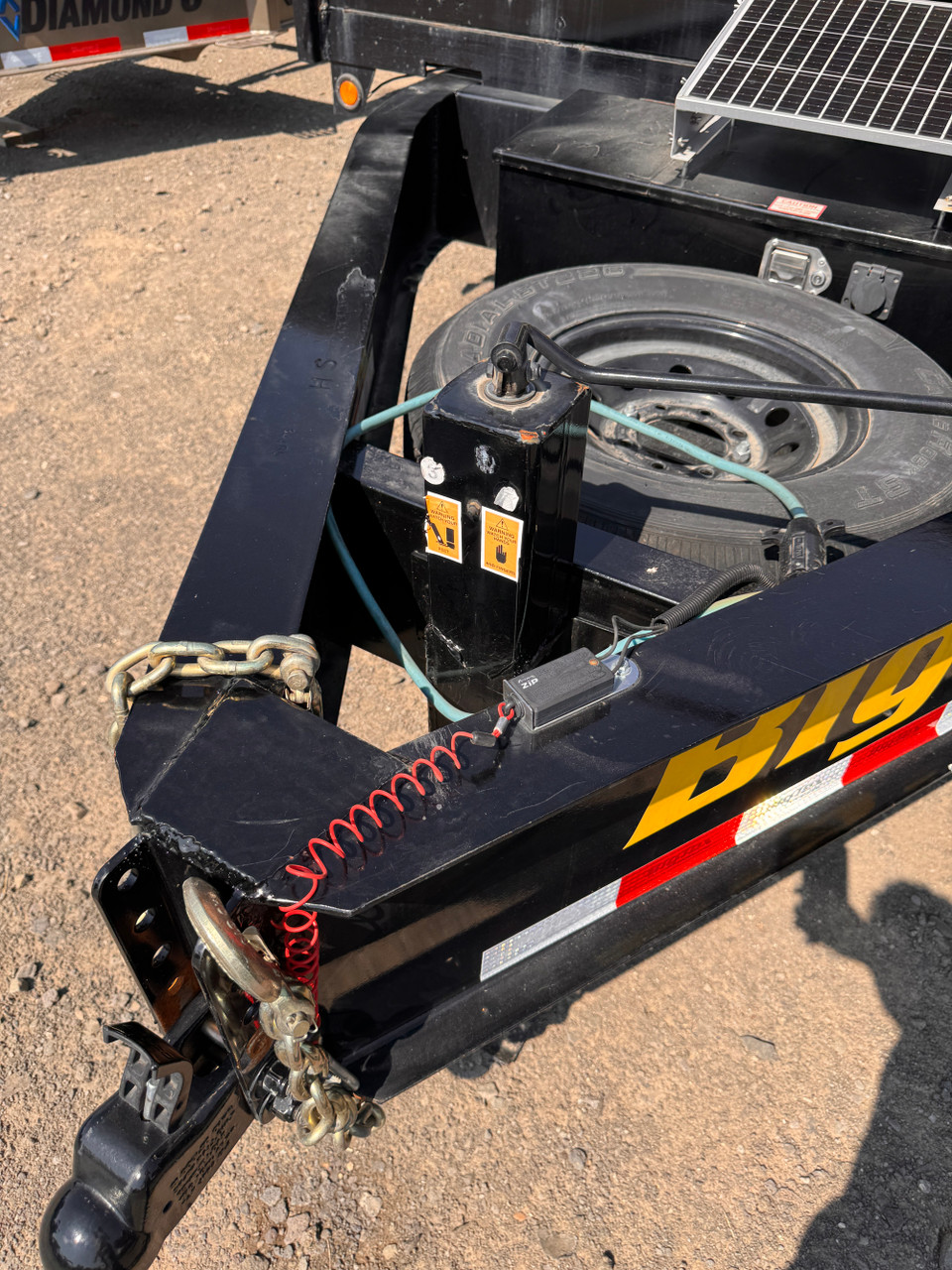 Big Tex Trailers 2023 96"X15' Deckover Dump Trailer | Tandem Axle Axle 14K, Drop Down Sides, Tarp Kit, Solar Charging, Spare Tire, 2 Way Spread Gate, Slide In Ramps