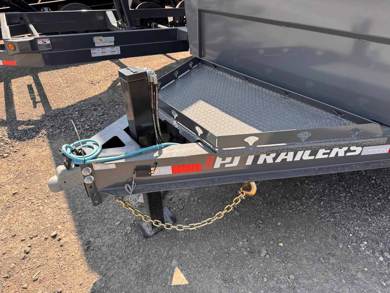 P.J. Trailers 2027 DM 83"X16' Low Profile Dump Trailer | Tandem Axle 14K, 36" Tall Sides, 7 GA Floors, Hydraulic Jack, Locking Box, 2 Way Spreader Gate, Slide In Ramps