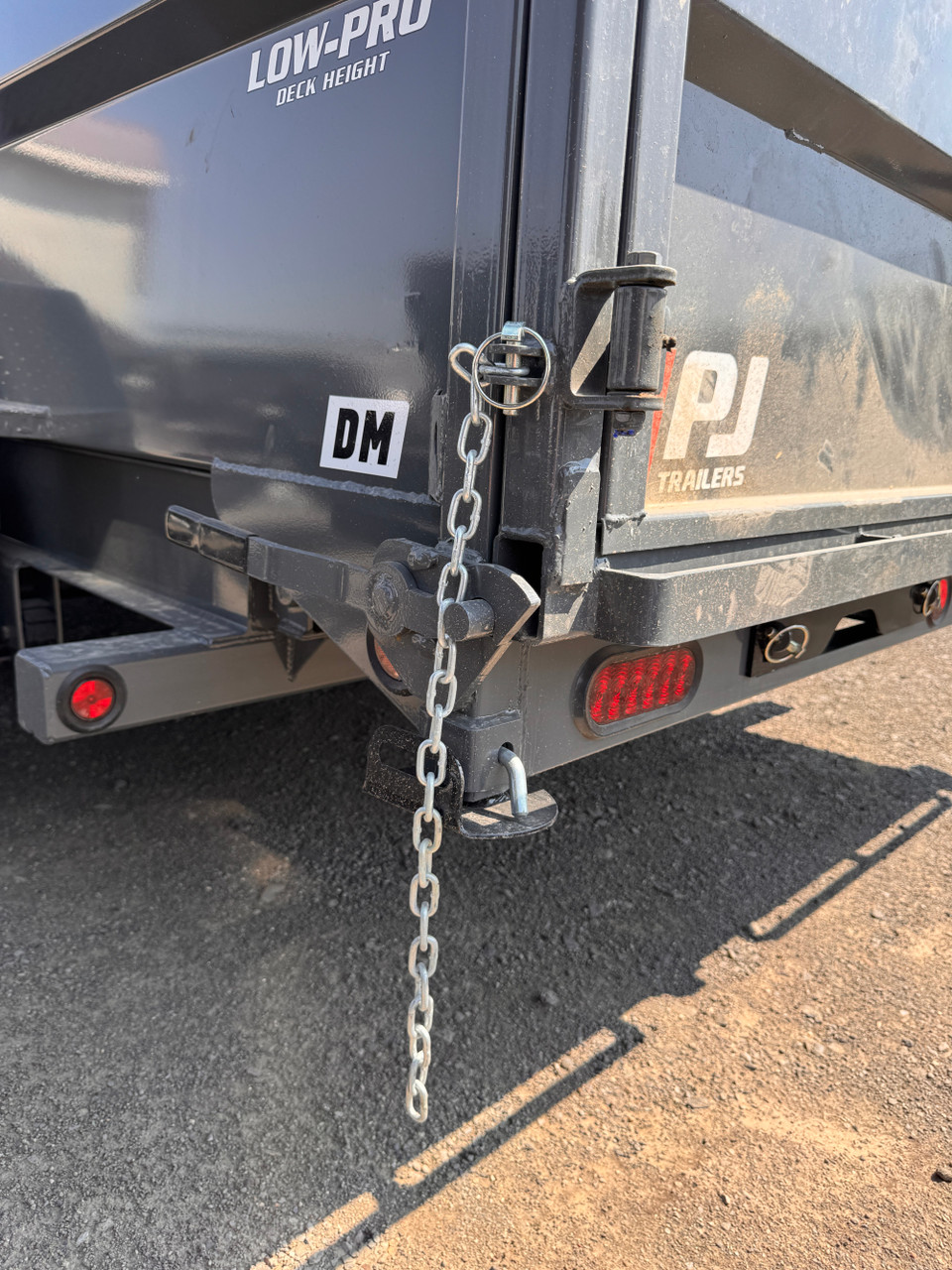 P.J. Trailers 2027 DM 83"X16' Low Profile Dump Trailer | Tandem Axle 14K, 36" Tall Sides, 7 GA Floors, Hydraulic Jack, Locking Box, 2 Way Spreader Gate, Slide In Ramps