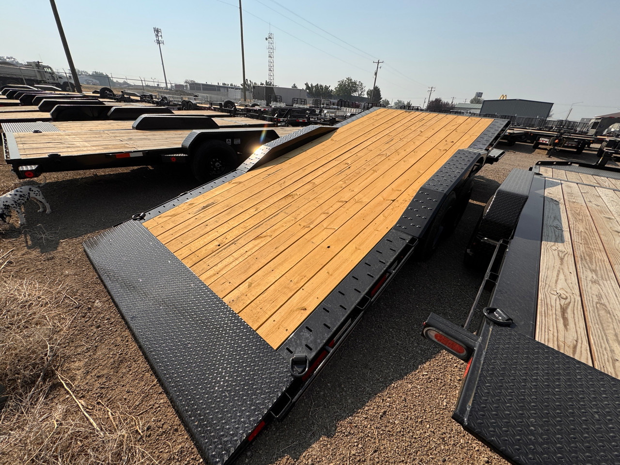 Diamond C Trailers HXD208 102"X22' Tilt Trailer | Tandem Axle Axle 18K, Drive Over Fenders, XL Locking Tongue Box, 4' Stationary Deck,  2 Speed Jack, Spare Tire Mount