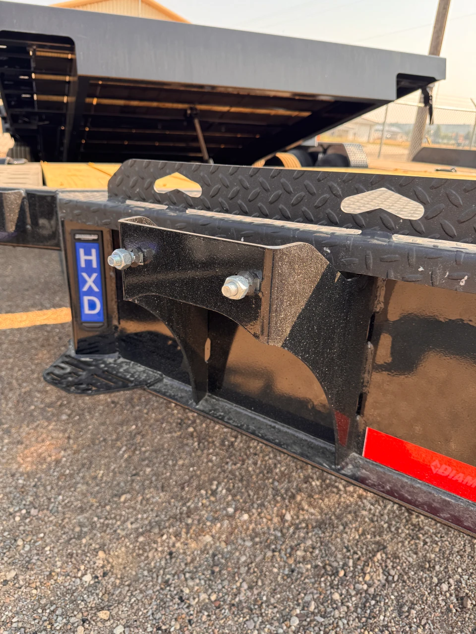 Diamond C Trailers HXD208 102"X22' Tilt Trailer | Tandem Axle Axle 18K, Drive Over Fenders, XL Locking Tongue Box, 4' Stationary Deck,  2 Speed Jack, Spare Tire Mount