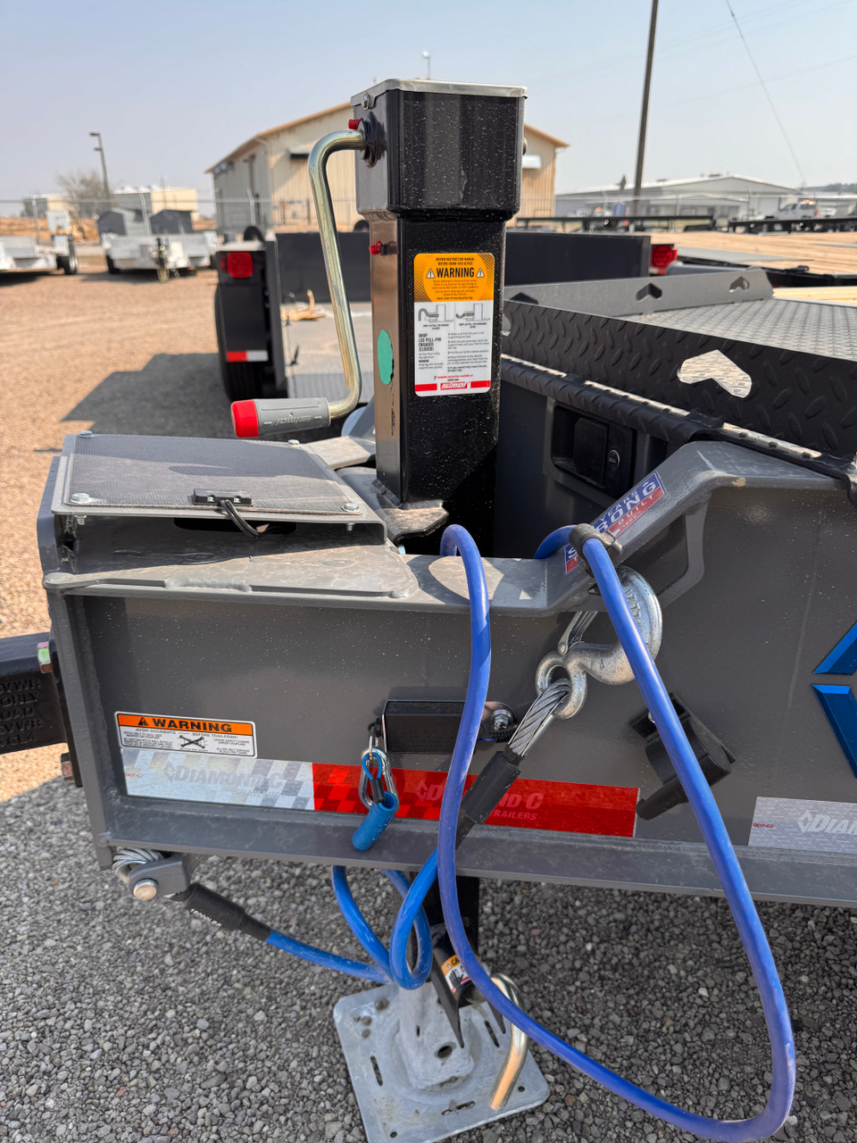 Diamond C Trailers DET208 26' Deckover Tilt Trailer | Tandem Axle Axle 18K, Full Power Tilt, XL Locking Tongue Box, Solar Charging