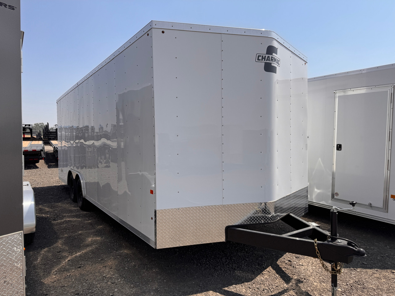 Charmac Trailers 2027 ATLAS 100"X22' V-Nose Cargo Trailer | Tandem Axle 9.99K, 7' Tall, Md Floor Ties, Spring