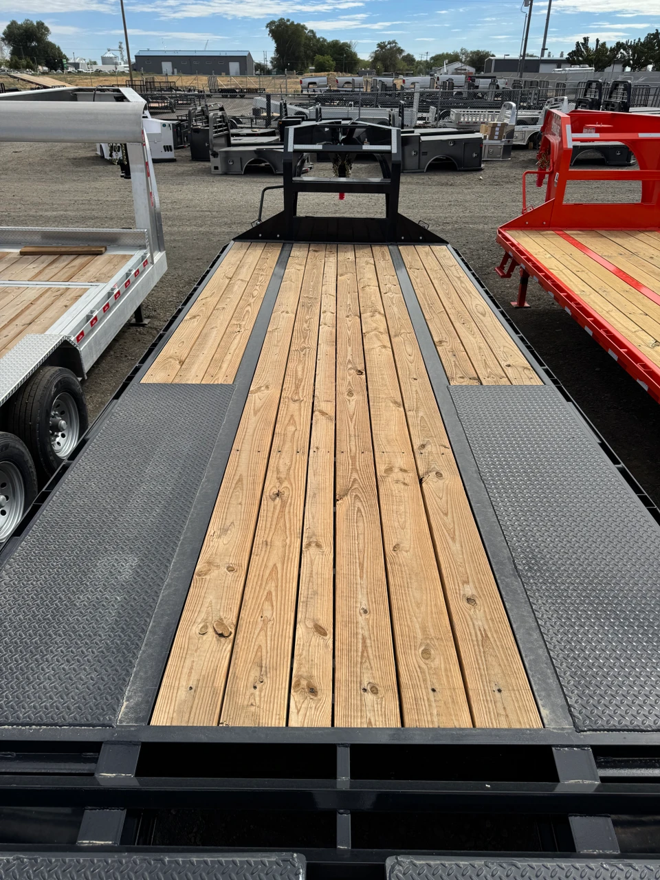 P.J. Trailers 2027 LS 102"X26' Low Profile Flatbed Trailer | Tandem Axle 25K, Dovetail, Monster Ramps, Box Storage, Spare Tire Mount, Dual Jacks