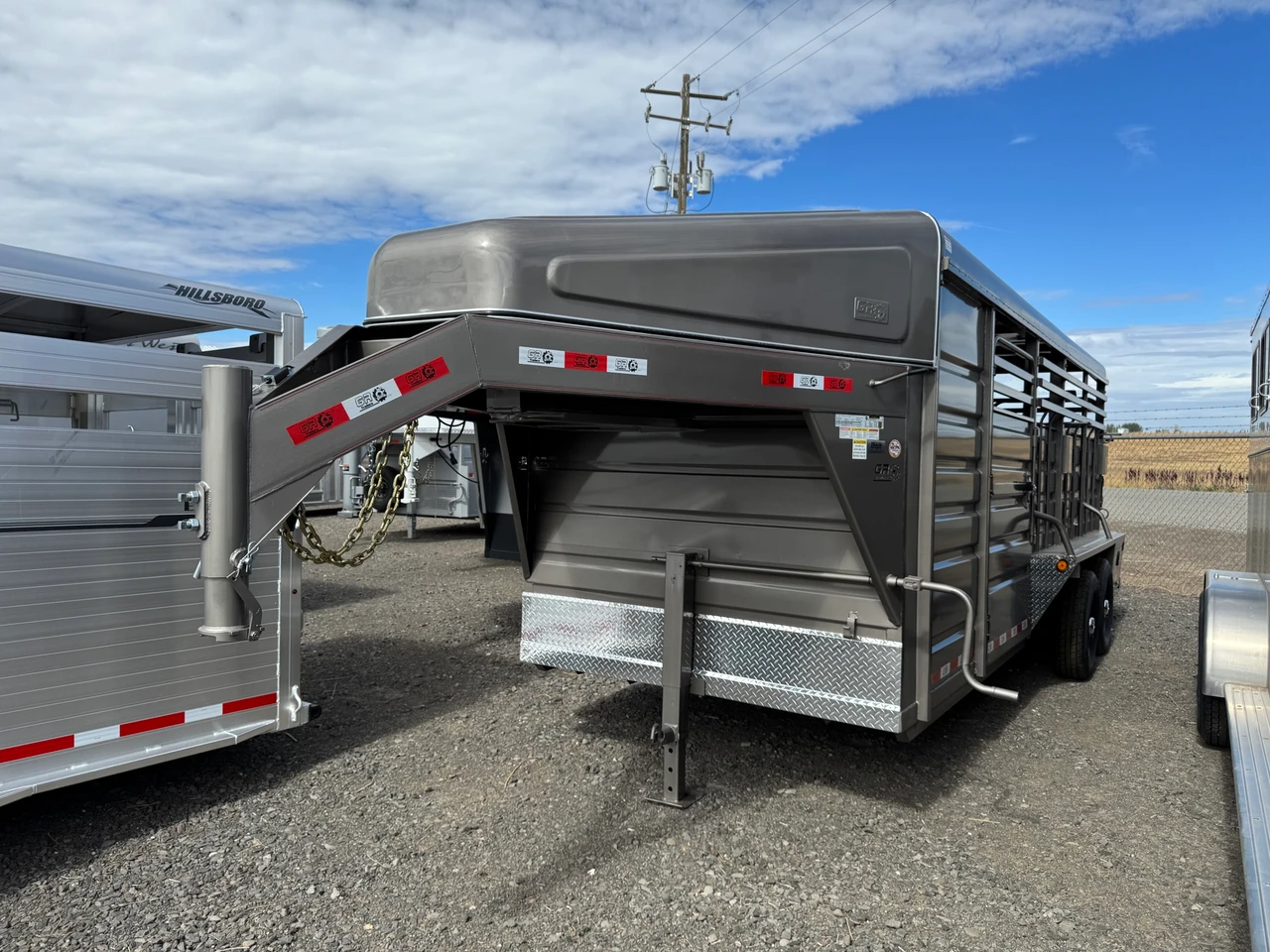 GR Trailers 2027 82"X20' Stock Combo Trailer | Tandem Axle 14K, 6'8" X 20 STOCK COMBO, SMOOTH RUBBER FLOOR, 4' STRAIGHT TACK, SWING OUT SADDLE RACK, 48" ESCAPE, 14K