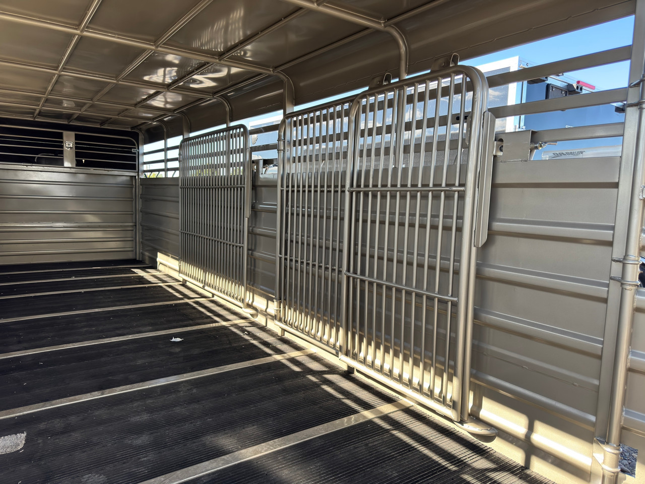 GR Trailers 2027 80"X24' Stock Trailer | Tandem Axle 14K, SMOOTH RUBBER FLOOR, ESCAPE 48", BUTTERY FLY GATE, 2 CENTER GATES (ONE SLIDE)