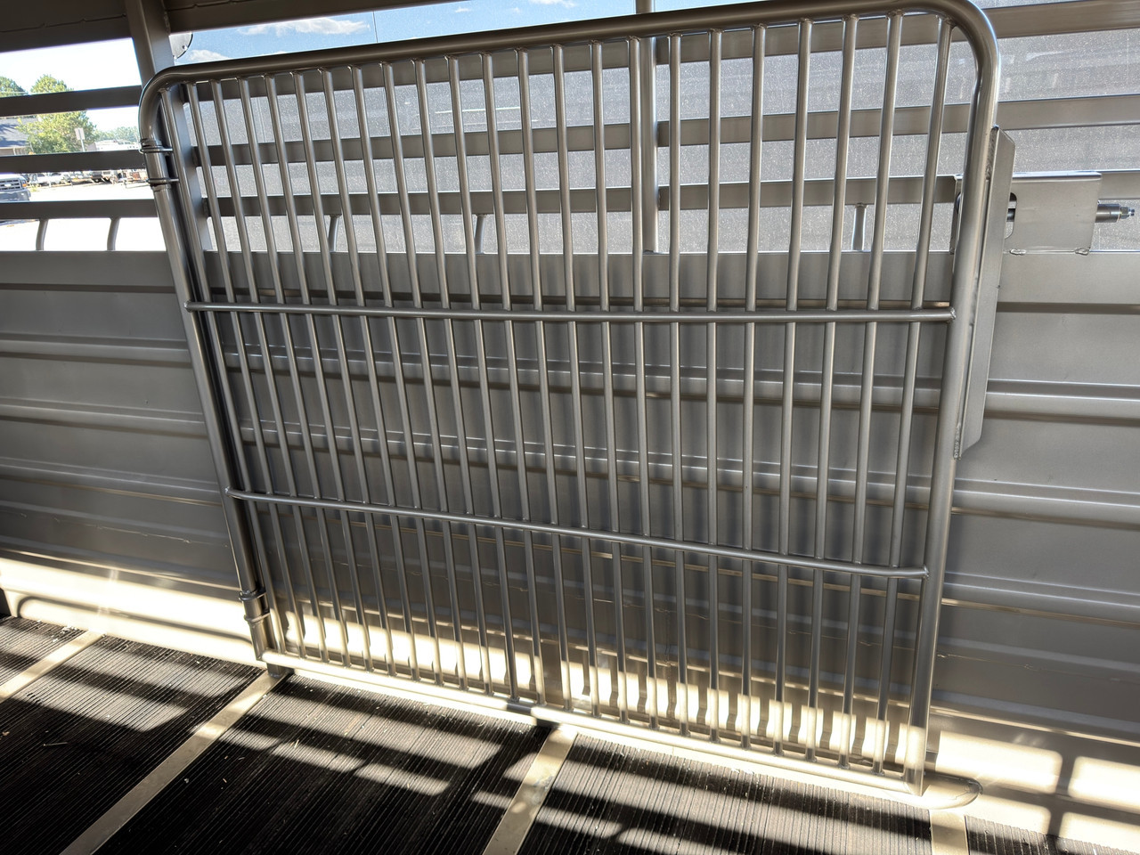 GR Trailers 2027 80"X24' Stock Trailer | Tandem Axle 14K, SMOOTH RUBBER FLOOR, ESCAPE 48", BUTTERY FLY GATE, 2 CENTER GATES (ONE SLIDE)