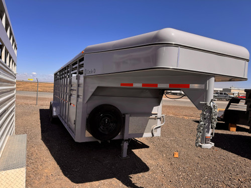 Circle D 2025 6'8"X24' Stock Trailer | Tandem Axle 7k 16" OC Crossmembers, Rubber Mats