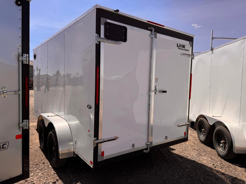 Look 2026 ST DLX 7'X14' V-Nose Cargo Trailer | Tandem Axle 3.5k 6'6" Tall, Double Rear Barn Doors
