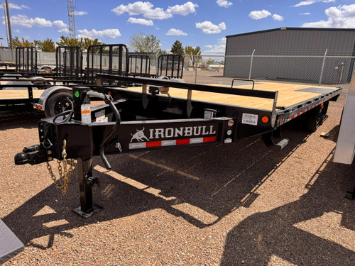 Iron Bull 2026 FDP 22' Deckover Trailer | Tandem Axle 7k 10" I-Beam Frame, Slide In Ramps