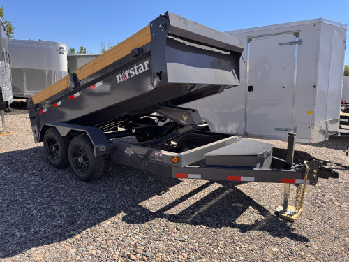 Norstar 2026 DCB 72"x12' Scissor Dump Trailer | Tandem Axle 9.99K, Power Up Down, Slide In Ramps