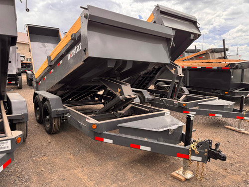 Iron Bull 2026 DCB 72"X12' Scissor Dump Trailer | Tandem Axle 5.2k Power Up Down, Slide In Ramps