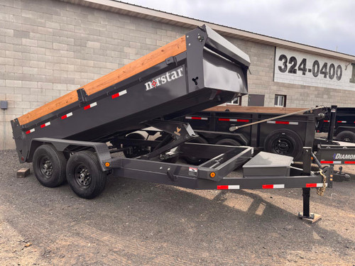 Iron Bull 2026 DCB 83"X14' Scissor Dump Trailer | Tandem Axle 7k 20" Sides, Slide In Ramps