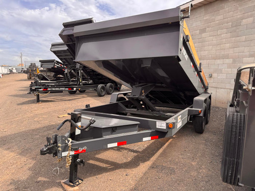 Iron Bull 2026 DCB 83"X14' Scissor Dump Trailer | Tandem Axle 7k 20" Sides, Slide In Ramps