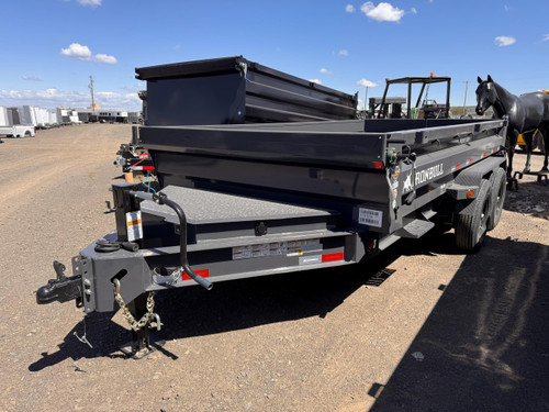 Iron Bull 2026 DWB 83"X14' Scissor Dump Trailer | Tandem Axle 7k 24" Sides, Slide In Ramps, 2 Way Gate