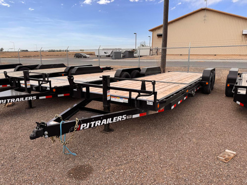 P.J. 2026 T6 83"x24' Equipment Tilt Trailer | Tandem Axle 7k Torsion Axles, 8' Stationary + 16' Cushion Tilt