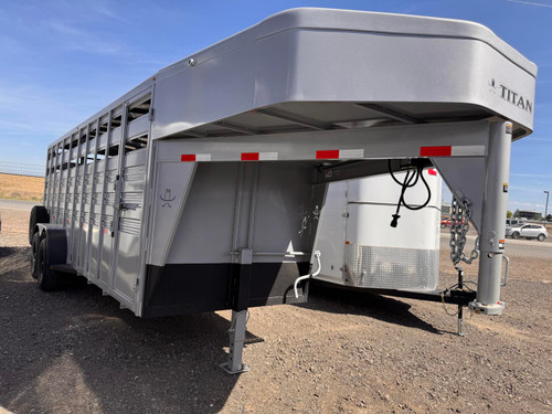 Titan 2026 Challenger 6'X20' Stock Trailer | Tandem Axle 7k