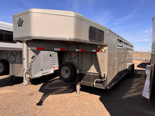 Titan 2026 Classic 6'8"X24' Stock Combo Trailer | Tandem Axle 7k Tack Room, Rear Reciver Hitch 54" Escape Door