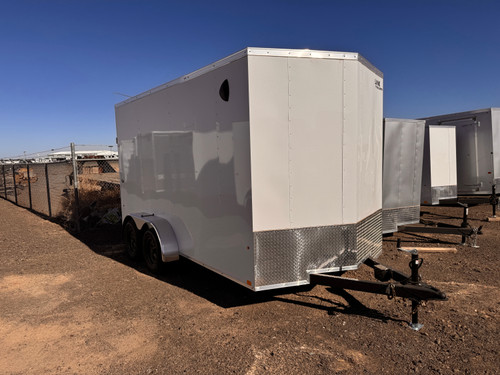 Look Trailers 2026 ST DLX 84"X14' N-Nose Cargo Trailer | Tandem Axle Axle 7K, 7' Tall, Rear Ramp Door