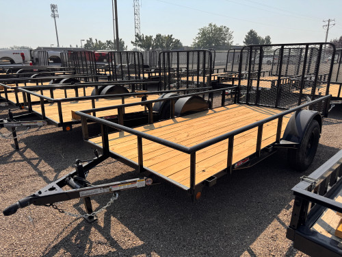 GR Trailers 2026 72"X12' Utility Trailer | Single Axle Axle 2.99K, Pipetop Rail, Spring Assisted Rear Rampgate