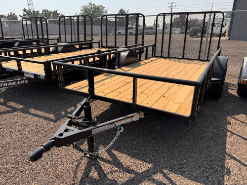 GR Trailers 2026 72"X12' Utility Trailer | Single Axle Axle 2.99K, Pipetop Rail, Spring Assisted Rear Rampgate