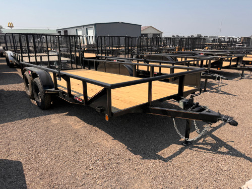 GR Trailers 2026 82"X16' Utility Trailer | Tandem Axle Axle, Pipetop Rail, Spring Assisted Rear Rampgate