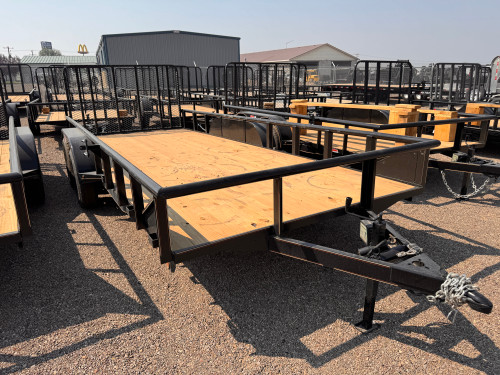 GR Trailers 2026 82"X18' Utility Trailer | Tandem Axle Axle, Pipetop Rail, Spring Assisted Rear Rampgate