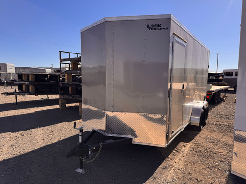 Look Trailers 2026 ST DLX 84"X16' V-Nose Cargo Trailer | 7K, 7' Tall, Rear Ramp Door