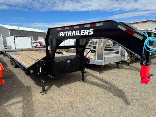 P.J. Trailers 2027 LS 26' Low Profile Flatbed Trailer | Tandem Axle, 5' DOVETAIL RAMPS 22K
