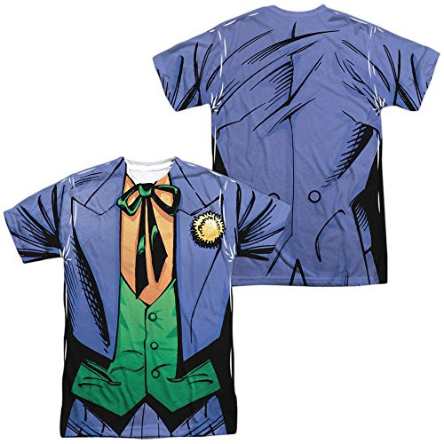 Batman Joker Uniform Unisex Adult Sublimated T Shirt for Men and Women, Large White - 1634685465