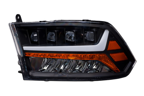 Alpha Owls 2009-2018 Dodge Ram 1500 / 2010-2018 Dodge Ram 2500/3500 Quad Pro LED Headlight - Black Housing