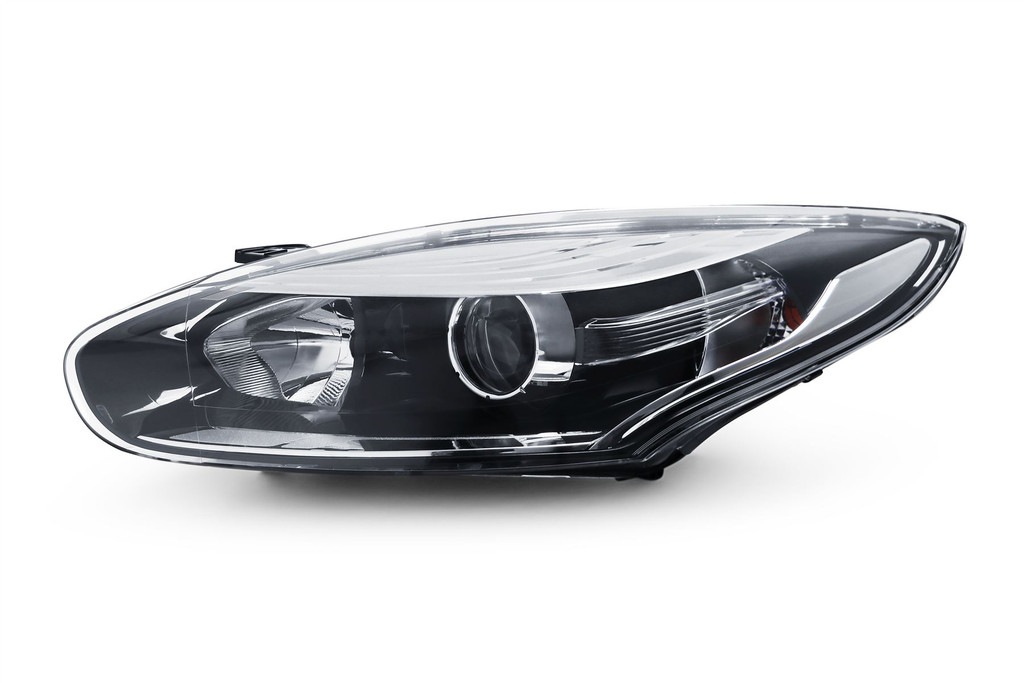 Headlight left black chrome Renault Megane 14-16