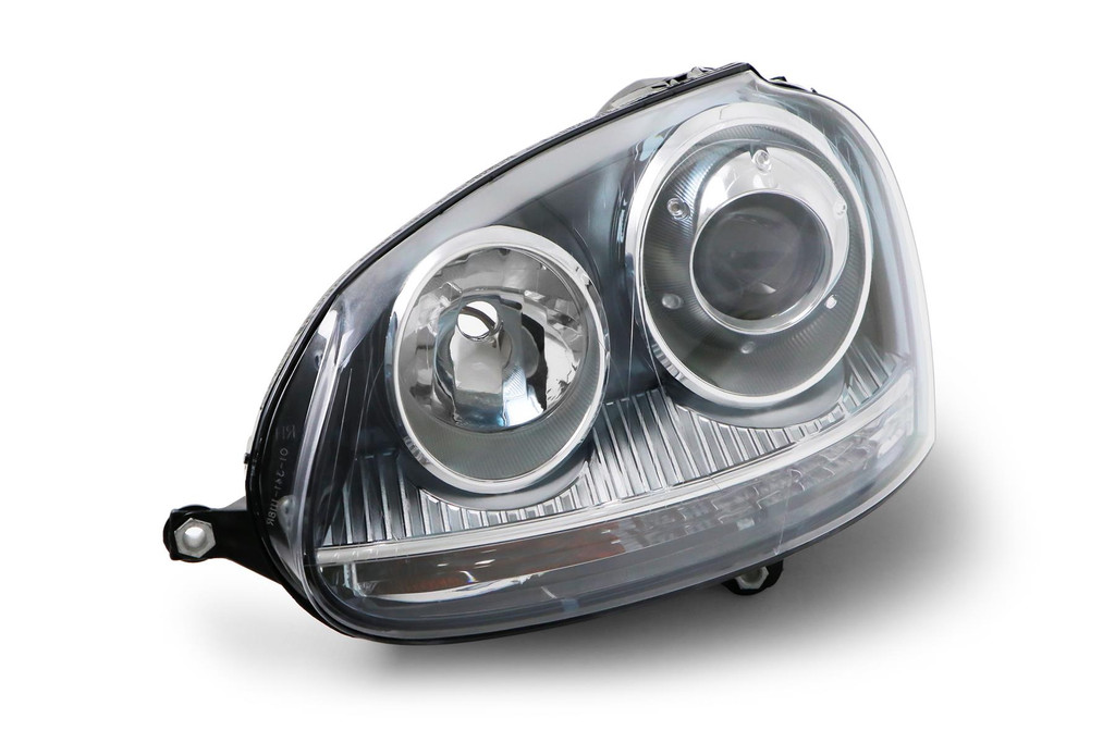 Headlight set projector xenon look black VW Golf MK5 03-07