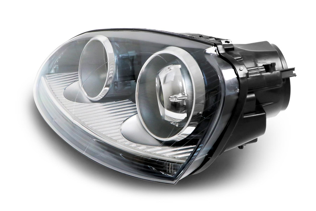 Headlight set projector xenon look black VW Golf MK5 03-07