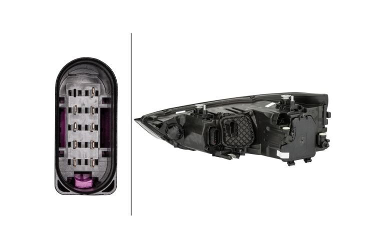 Headlight right Audi A1 15-18 OEM HELLA