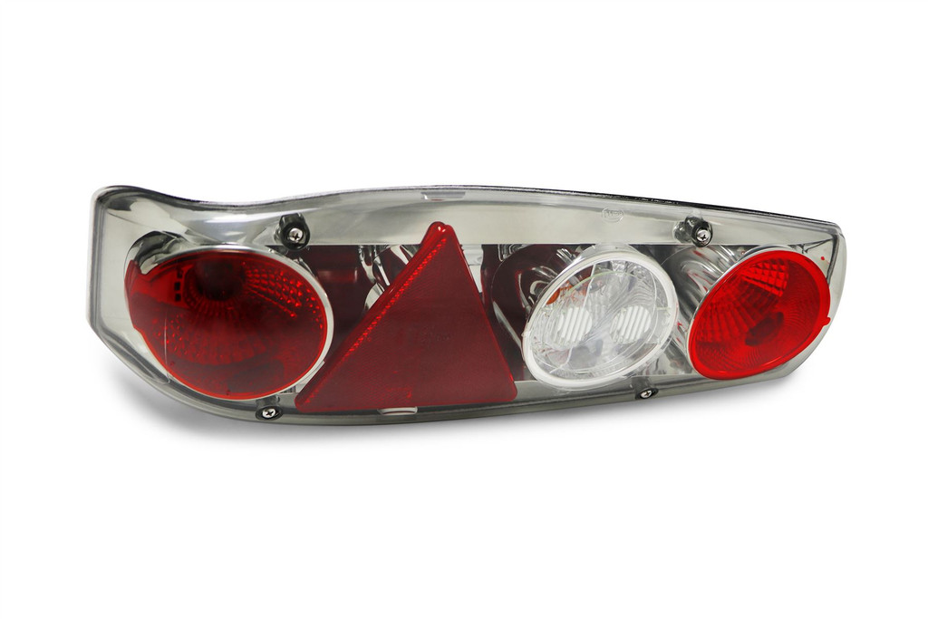 Rear light left smoked triangular reflector Hella Caraluna Coachman Pastiche Platinum Knaus Wilk