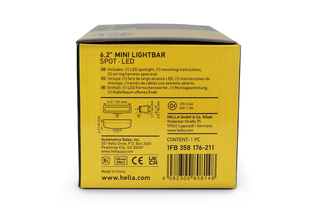 Spot Light LED Hella Black Magic Light Bar 12/24 5700K Long distance 