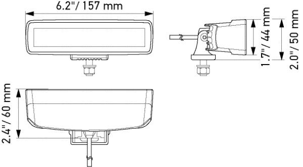 Spot Light LED Hella Black Magic Light Bar 12/24 5700K Long distance 