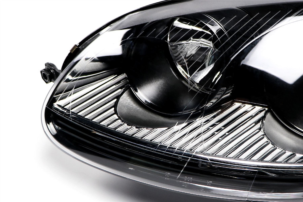 Headlight left black VW Golf MK5 03-07