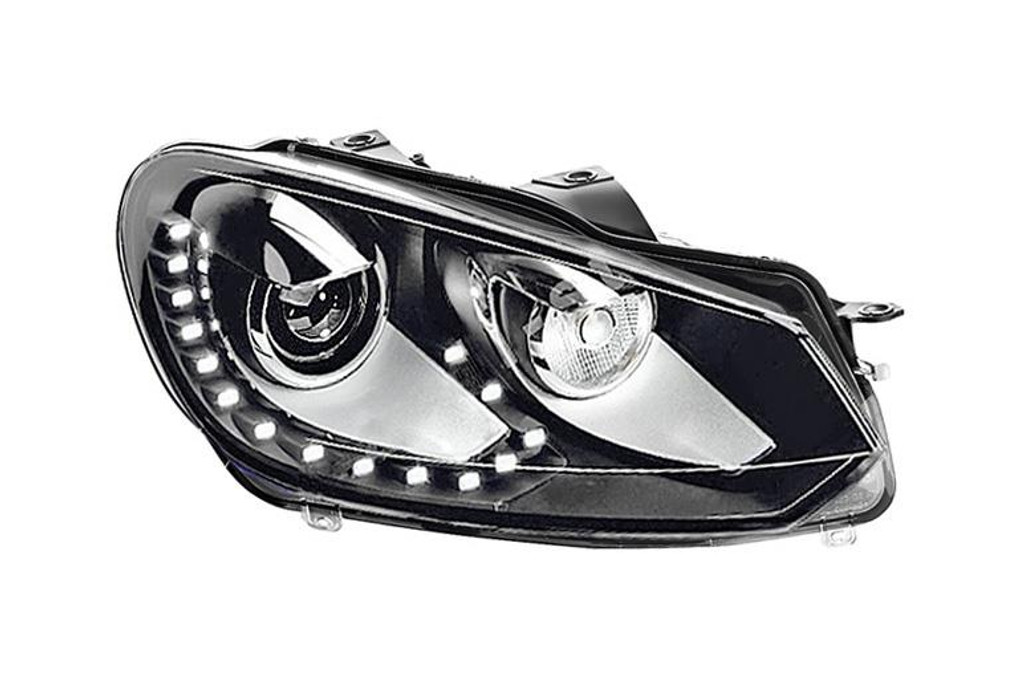 Headlight Bi-xenon with LED cornering right chrome VW Golf MK6 08-12