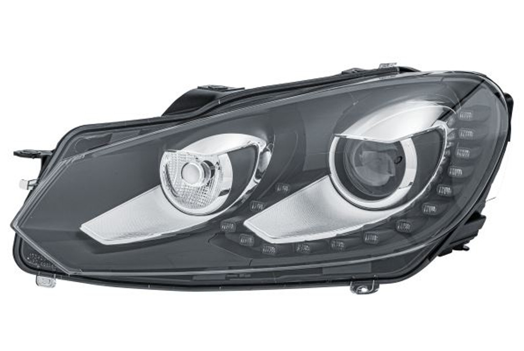 Headlight Bi-xenon with LED cornering left black VW Golf MK6 08-12