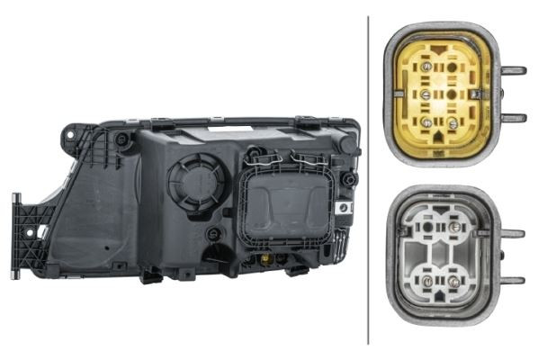 Headlight right chrome LED DRL MAN TGS TGX 
