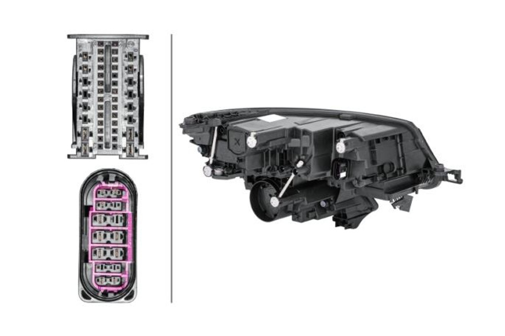 Headlight left LED black adaptive Skoda Kodiaq 17-