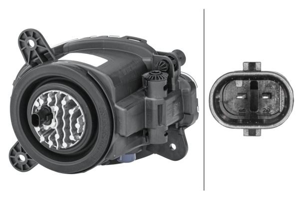 Fog light LED right black Seat Leon 20-