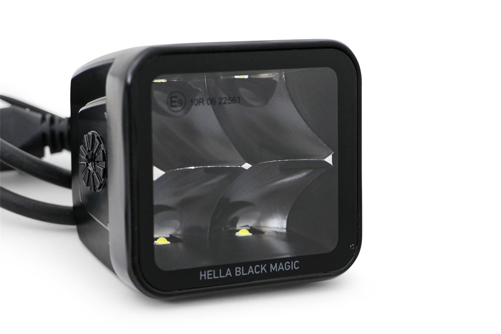 Spot Light set LED Hella Black Magic Cube 12/24V 5700K Long distance