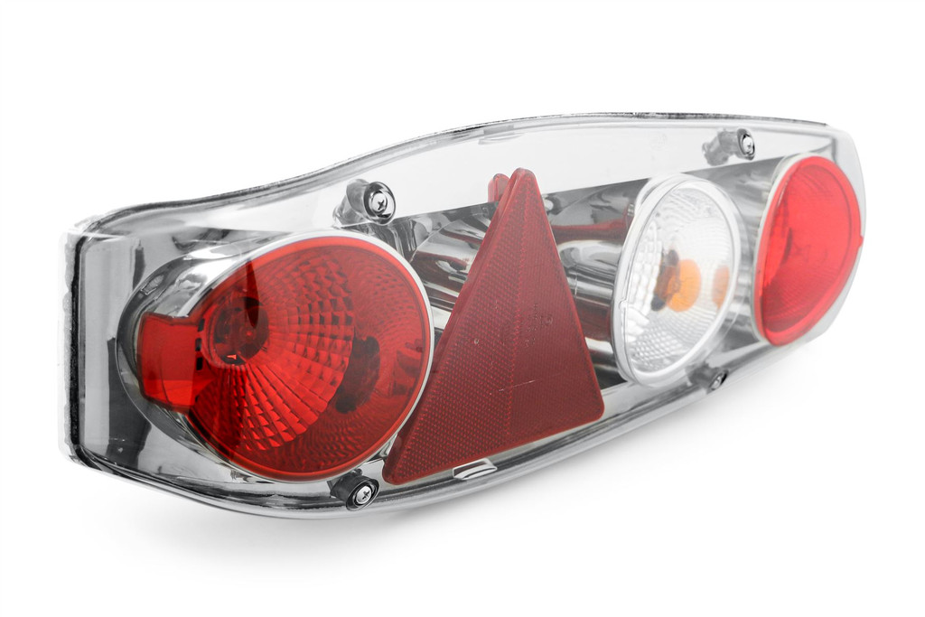 Rear light left smoked grey with fog light triangular reflector Caravan Caraluna II