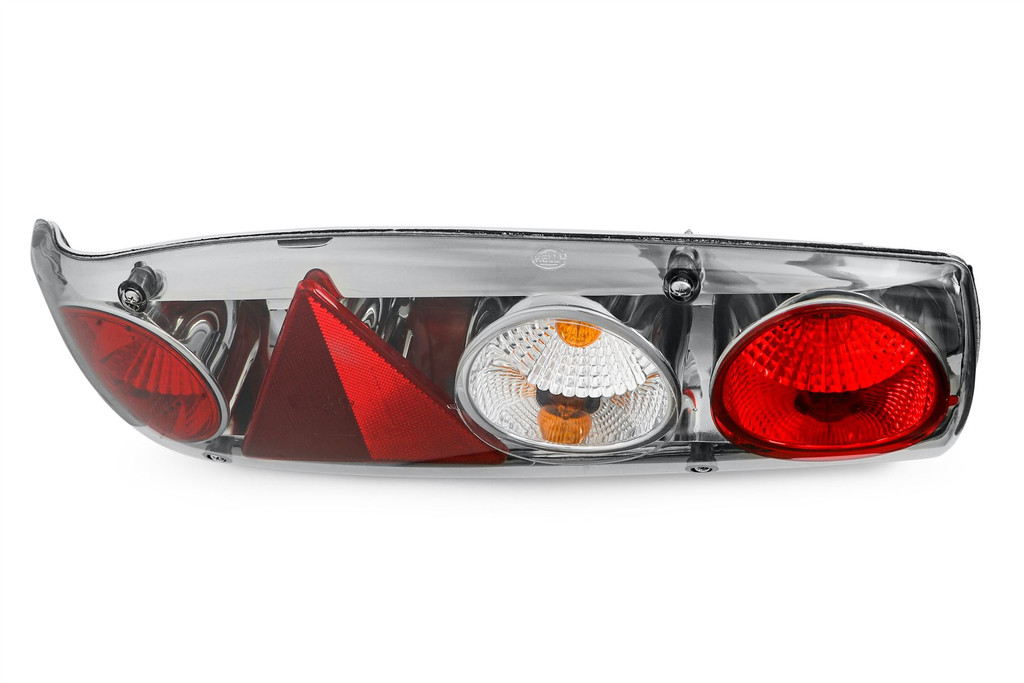 Rear light left smoked grey with fog light triangular reflector Caravan Caraluna II