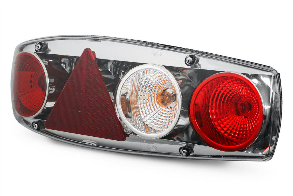 Rear light left smoked grey with fog light triangular reflector Caravan Caraluna II