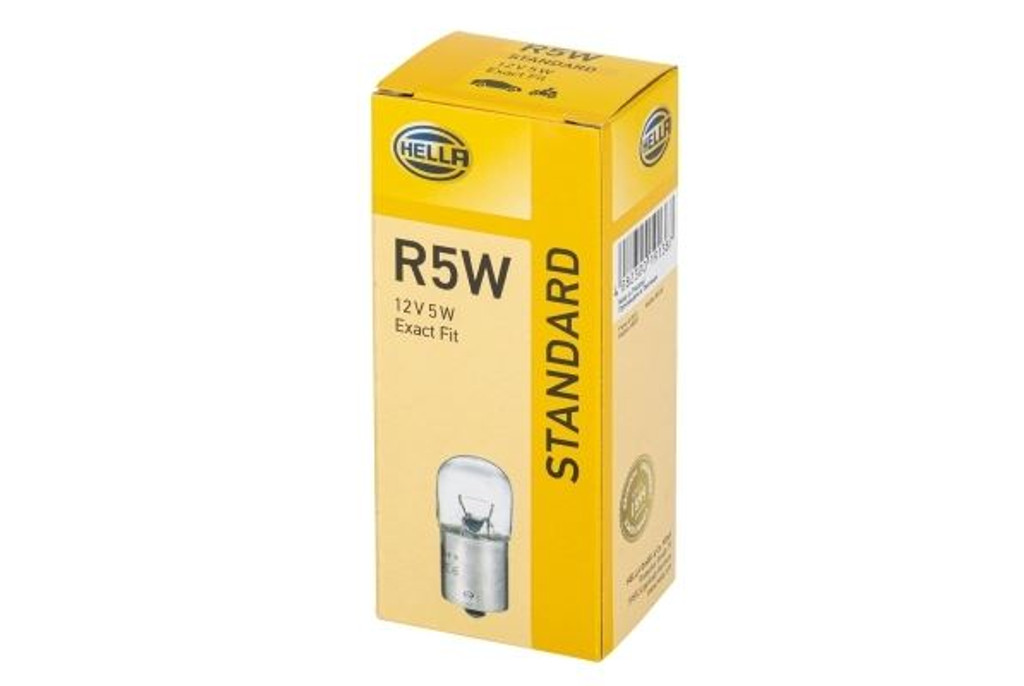 R5W halogen bulb indicator parking light Standard range Hella