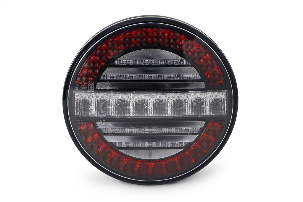 Rear light round LED with reverse and fog light universal